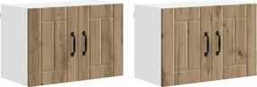 vidaXL Ντουλάπα Τοίχου LUCCA 2 pcs Artisan Δρυς Επεξεργασμένο Ξύλο