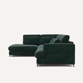 Γωνιακός καναπές αριστερός, βελούδινος, Marsile