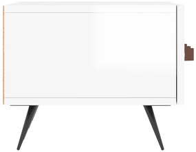 vidaXL Έπιπλο Τηλεόρασης Γυαλ. Λευκό 150x36x30 εκ. Επεξεργασμένο Ξύλο