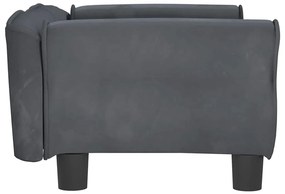 vidaXL Κρεβάτι Σκύλου Σκούρο Γκρι 70 x 45 x 30 εκ. Βελούδινο