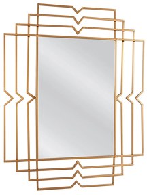 Καθρέπτης Τοίχου BALDOR Χρυσό Μέταλλο/Γυαλί 90x1.5x70cm