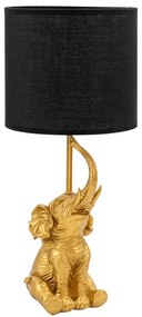 Φωτιστικό Επιτραπέζιο Polyester Μαύρο-Χρυσό 20x20x46εκ. Zen Collection 25.52.52347