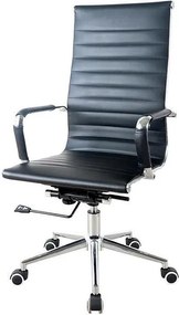 Καρέκλα γραφείου διευθυντική τροχήλατη Nextdeco μαύρη 120x54x64εκ