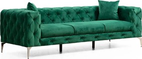 Καναπές Chesterfield 3θέσιος Como 237x90x70εκ - Green