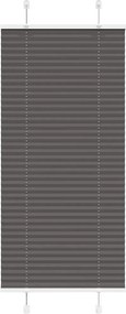 vidaXL Πλισέ περσίδα Μαύρο 55x100 cm Πλάτος υφάσματος 54,4 cm