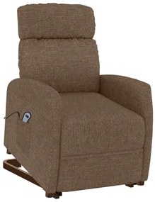 vidaXL Πολυθρόνα με Ανύψωση Καφέ Υφασμάτινη