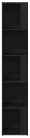 vidaXL Γωνιακή Ντουλάπα Μαύρη Δρυ 33x33x164,5 εκ. Ξύλο Επεξεργασμένο
