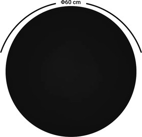 Επιφάνεια τραπεζιού Senlo pakoworld τ.Werzalit μαύρο Φ60εκ