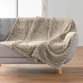Κουβέρτα Καναπέ Fleece (125x150) L-C Mini Frosty Taupe 1612812