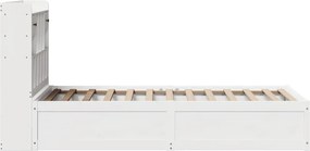 vidaXL Σκελετός Κρεβ. Χωρίς Στρώμα Λευκό 90x190 εκ Μασίφ Πεύκο