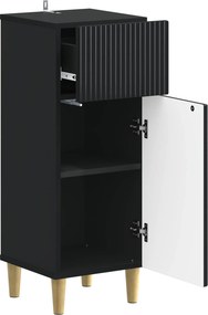 vidaXL Ντουλάπι Αποθήκευσης Μπάνιου ARNHEM Μαύρο 30 x 31 x 80 εκ.