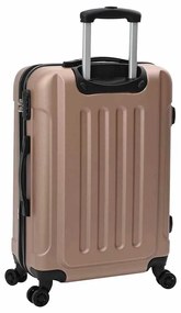 vidaXL Σετ Βαλίτσας με κλειδαριά 3 pcs ροζ χρυσό 50 x 31 x 78 εκ