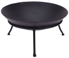 Εστία φωτιάς εξωτερικού χώρου με βάση και διαστάσεις 47x21cm - Μαύρο