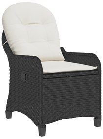 vidaXL Πολυθρόνα με Κα cushions Μαύρο Πολυεστέρας