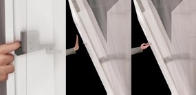 Κρεβάτι - ντουλάπα Concept Pro Lenart AH109 (Άσπρο + Γυαλιστερό λευκό), Μονόκλινο, Άσπρο, 90x200, Πλαστικοποιημένη μοριοσανίδα, Τάβλες για Κρεβάτι,
