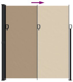 vidaXL Σκίαστρο Πλαϊνό Συρόμενο Taupe 220 x 600 εκ.