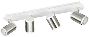 Φωτιστικό Οροφής - Σποτ Gillan 814500407 60x12x16cm 4xGU10 10W Nickel-White Trio Lighting