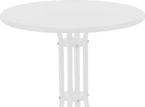 Τραπεζαρία Vergo-Calan pakoworld λευκό μέταλλο Φ60x70εκ