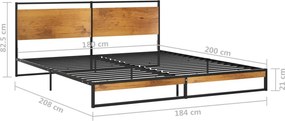 vidaXL Πλαίσιο Κρεβατιού 180 x 200 εκ. Μεταλλικό