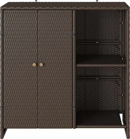 vidaXL Ντουλάπι αποθήκευσης με ράφι Καφέ 100 x 36 x 102 εκ Ρατάν