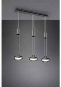 Κρεμαστό Φωτιστικό Οροφής 3xLED 9W Switch Dimmer 3000K Franklin Trio Lighting-326510342-Ανθρακί 326510342