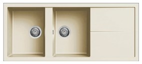 Νεροχύτης κουζίνας UNICO 500 Bianco Antico 62 ELLECI 116x50cm - LGU50062