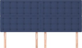 vidaXL Κεφαλάρι Μπλε 200x5x118/128 εκ. Ύφασμα