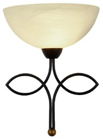 Φωτιστικό Τοίχου Elegant AD89061W Yellow Metal, Glass
