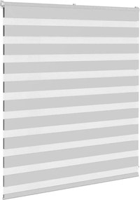 vidaXL Ζέβρα τυφλή Ανοιχτό Γκρι Πλάτος υφάσματος 125,9 εκ. Πολυεστέρας