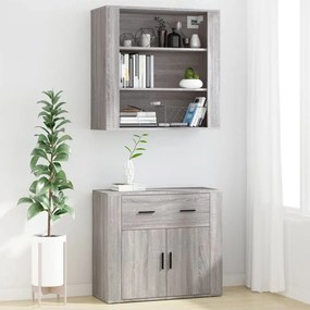 vidaXL Ντουλάπι Τοίχου Γκρι Sonoma 80x33x80 εκ. Επεξεργασμένο Ξύλο