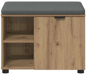 vidaXL Παγκάκι Χαλωρίου με μαξιλάρι Τεχνίτικη Δρυς 60 x 38 x 46 εκ