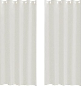 vidaXL Κουρτίνα βυσσινί 2 pcs Κρεμ 225 x 140 εκ. Πολυεστέρας