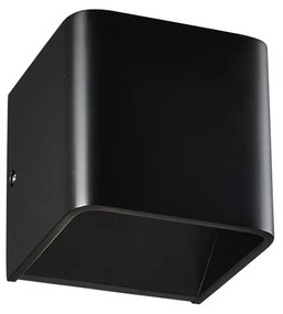 Φωτιστικό Επίτοιχο Aca L35037BK NEPHELE Μαύρο Ματ (Black Mat) 3000K