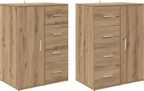 vidaXL Παραδοσιακά Πλευρικά Έπιπλα CORONA 2 pcs Artisan Oak