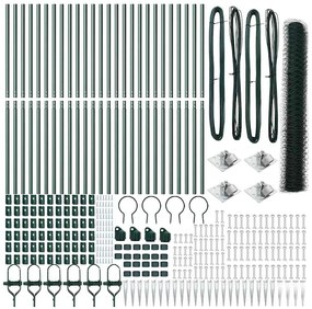 vidaXL Στύλος Περιφράξεων Πράσινο 50 x 1,4 μ (50 mm πλέγμα)