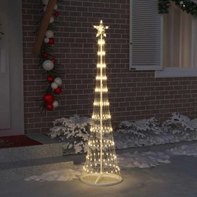 VidaXL LED Χριστουγεννιάτικο Δέντρο Θερμό λευκό 190 cm Μέταλλο
