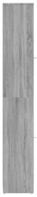 Ντουλάπι Μπάνιου Γκρι Sonoma 30x30x183,5 εκ. Επεξεργασμένο Ξύλο - Γκρι