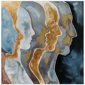 Πίνακας Καμβάς Peoples 166-224-053 80x3x80cm Multi Square Canvas