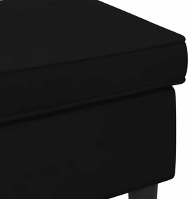 vidaXL Πολυθρόνα Ποδιών Μαύρο 55 x 35 x 41 εκ Βελούδο