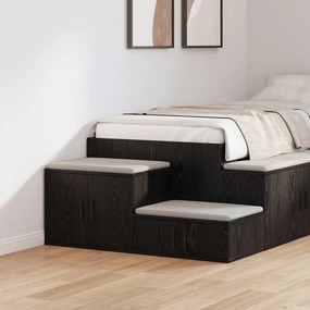 vidaXL Ντουλάπι αποθήκευσης 2 pcs Μαύρη Οξυά 118 x 41 x 40 εκ