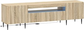 vidaXL Ντουλάπα LED Τηλεόρασης ZWOLLE 153 x 35 x 43 εκ Sonoma Δρυς