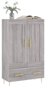 vidaXL Ντουλάπα Γκρι Sonoma 69,5 x 31 x 115 εκ. από Επεξεργασμένο Ξύλο