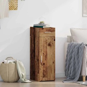 vidaXL Πλαϊνό γραφείο με συρτάρι Παλαιό ξύλο 30 x 42.5 x 93 εκ.