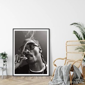 Πόστερ &amp; Κάδρο Snoop Dogg PRT028 30x40cm Μαύρο Ξύλινο Κάδρο (με πόστερ)