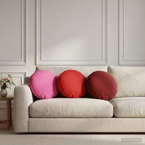 vidaXL Κάλυμμα Μαξιλαριού 6 pcs HEERLEN Κόκκινο Ø 40 cm Πολυεστέρας