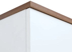 Σιφονιέρα Boston AN101, Sibu πεύκο, Γυαλιστερό λευκό, Άσπρο, Με συρτάρια και ντουλάπια, Αριθμός συρταριών: 3, 90x150x41cm, 48 kg, Ξύλο: Πεύκο