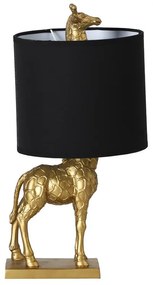 Table lamp Gizoo Inart E27 black-gold metal 22.5x20x42cm 22.5x20x42 εκ.