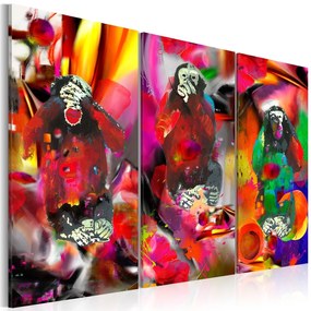 Πίνακας - Crazy Monkeys - triptych 90x60