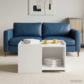 vidaXL Τραπεζάκι σαλονιού Λευκό 50,5 x 50 x 33 cm Επεξεργασμένο Ξύλο