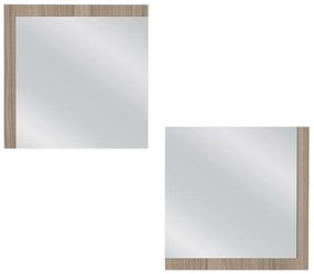 Καθρέπτης Τοίχου ArteLibre AHSA Cordoba Μοριοσανίδα/Γυαλί 60x60cm Σετ 2Τμχ